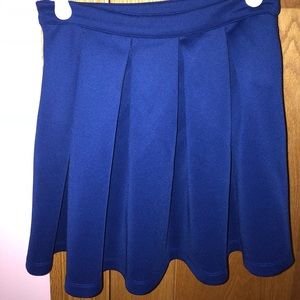 Blue Pleated Skirt